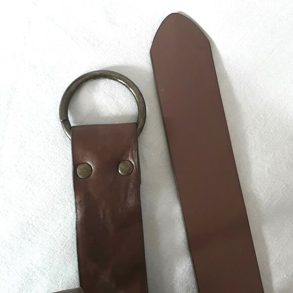 Ultra Long Costume Belt OS Medieval Warrior Style Walnut Brown Faux Leather - Picture 6 of 8
